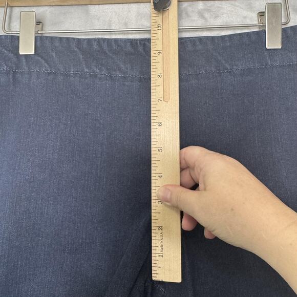 Talbots Pants Womens 10 Petite Blue Slim Ankle Side Zip Stretch Jeans Denim - Picture 9 of 11